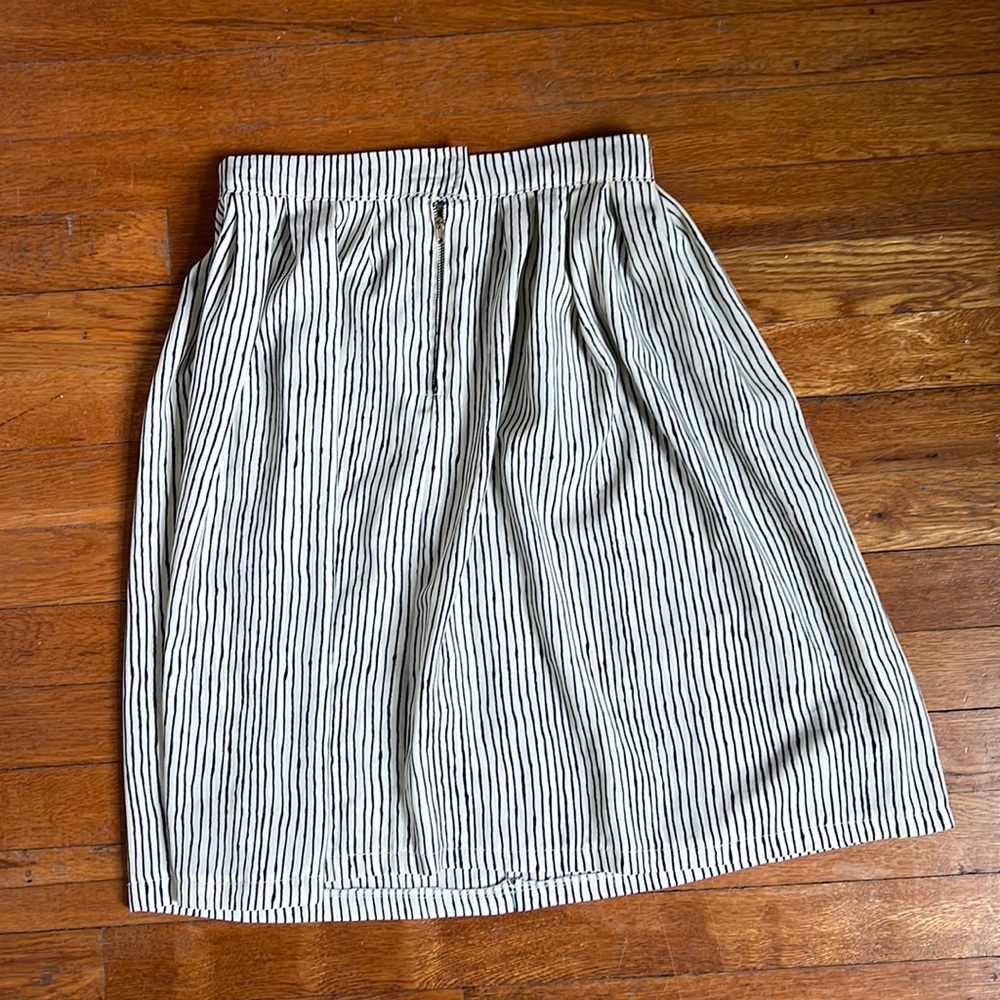 Blue and off white striped skirt size small